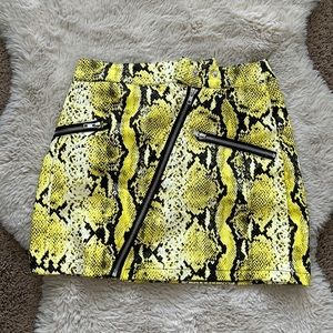 Forever21 mini snake skin skirt